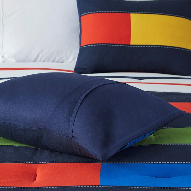 Olliix by Urban Habitat Kids Morris Multi Full/Queen Stripe Printed Comforter Set-4