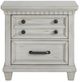 Elements International McCoy Antique White Nightstand-3