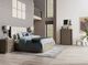 Riverside Furniture Sariel Designer Espresso Upholstered King Panel Bed-1