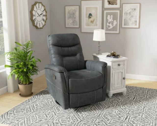 Emerald Home Danyon Charcoal Manual Swivel Glider Recliner-1