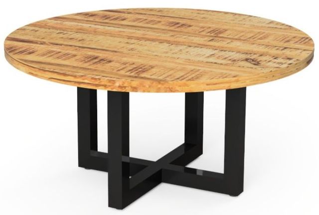 Jaipur Furniture Industrial Black/Brown 59" Dining Table-0