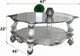 ACME Furniture Versailles Curved Glass Top Coffee Table with Antique Platinum Base-2