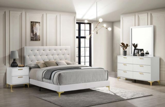 Coaster® Kendall 4-Piece White King Bedroom Set-1