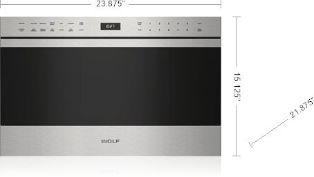 Wolf® 1.2 Cu. Ft. Stainless Steel Built In Microwave Drawers-2
