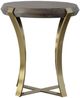 Uttermost® Unite Dark Walnut Stainwashed Side Table with Brushed Brass Legs-4
