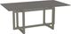 Amisco Customizable Ezra Taupe Glass Rectangular Dining Table Top with Metal Base-1