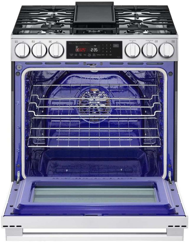 LG 30" PrintProof® Stainless Steel InstaView® Slide-In Gas Range-1