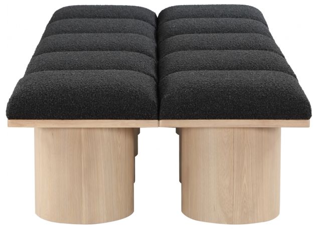 Meridian Furniture Pavilion 10-Piece Black/Natural 78" Modular Bench Set-2
