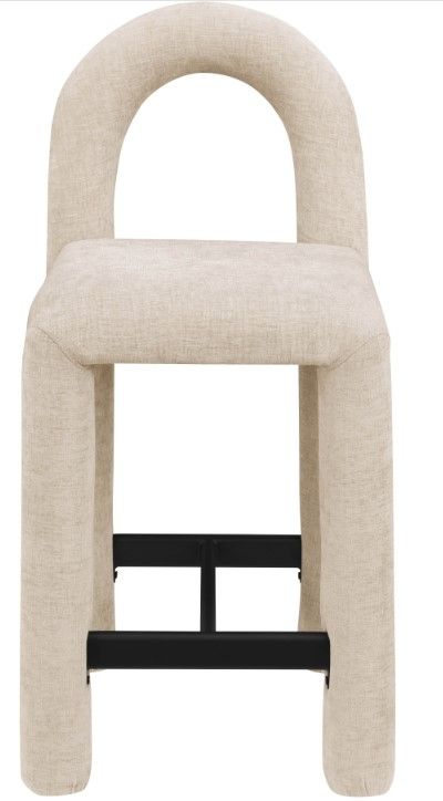 Meridian Furniture Amari Beige Upholstered Counter Stool-1