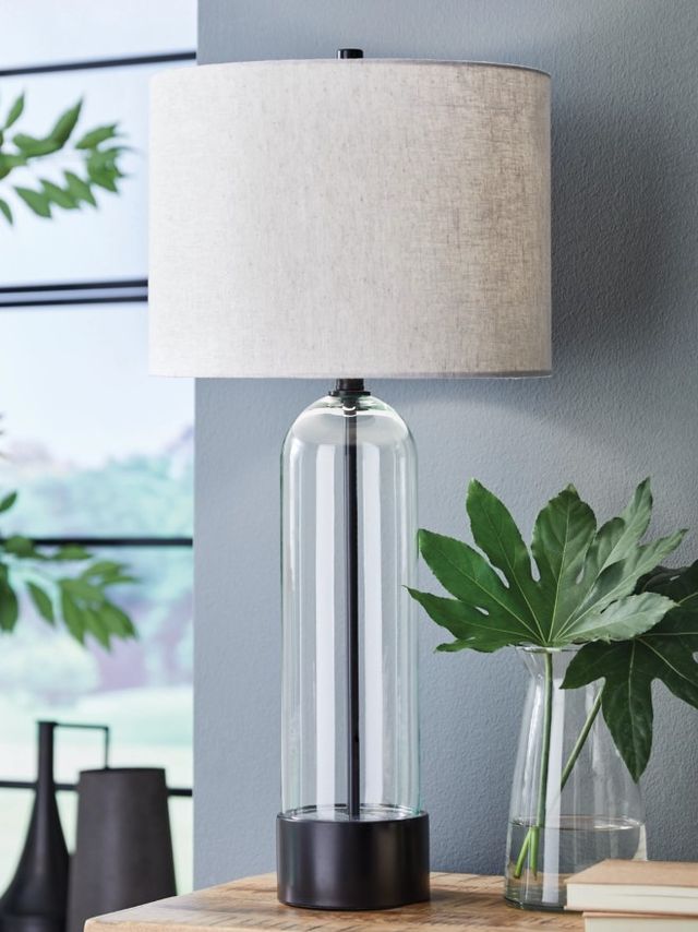 Signature Design by Ashley® Kerrbrook Black/Clear Table Lamp-2