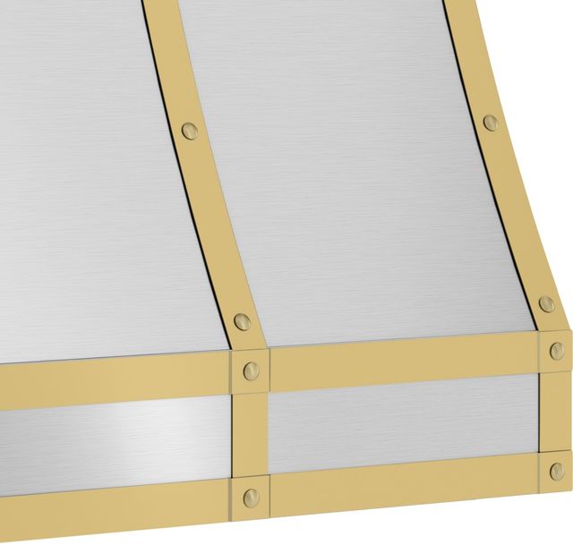Zephyr Designer Collection 48'' Satin Gold Forte Hood Banding Kit-0