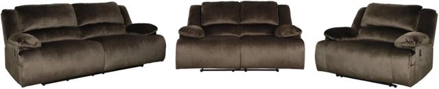 Signature Design by Ashley® Clonmel 3-Piece Chocolate Living Room Set with Reclining Sofa-0