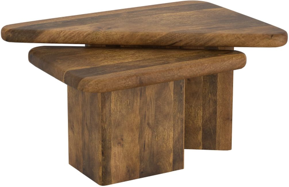 Worldwide Homefurnishings Inc. Draco 2-Piece Walnut Coffee Table Set