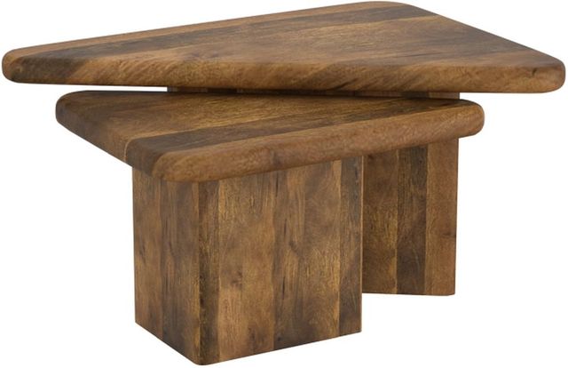 Worldwide Homefurnishings Inc. Draco 2-Piece Walnut Coffee Table Set-0