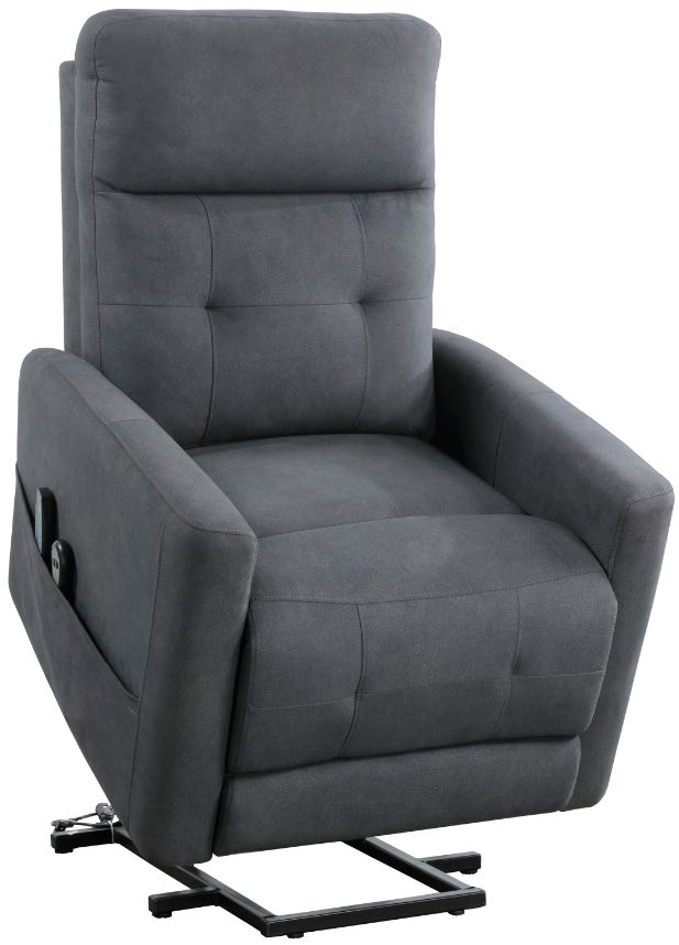 Homelegance® Wichita Dark Gray Power Lift Recliner with Massage and Heat-0
