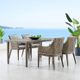 Armen Living Grenada 5-Piece Brown/Gray Aluminum/Rattan Outdoor Dining Set-5