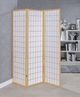 Coaster® Carrie Natural/White 3-Panel Folding Screen-2