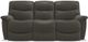 La-Z-Boy® James Charcoal Leather Power Reclining Sofa with Headrest-1