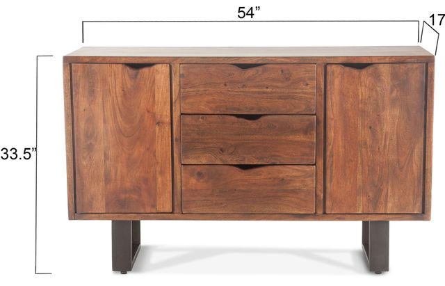 Home Trends & Design Loft Walnut Sideboard-3