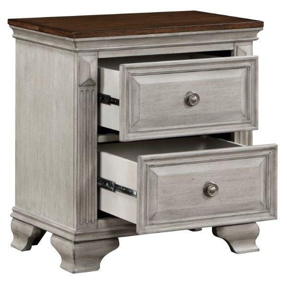 Homelegance® Marquette Brown/Gray Nightstand-3