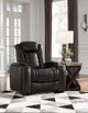 Signature Design by Ashley® Party Time Midnight Power Recliner with Adjustable Headrest-4