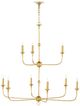 Currey & Company Nottaway Gold Two-Tier Chandelier-0