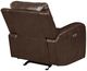 New Classic® Home Furnishings Linton Brown Leather Glider Recliner Chair with Power Footrest-3