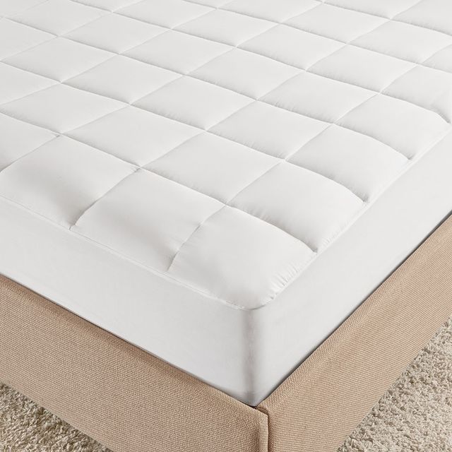 Olliix by Sleep Philosophy White Queen Copper Infused Micro Fiber Down Alternative Mattress Pad-2
