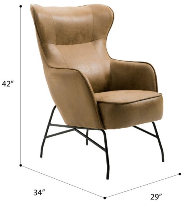 Emerald Home Franky Saddle Accent Chair-2