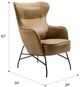 Emerald Home Franky Saddle Accent Chair-2