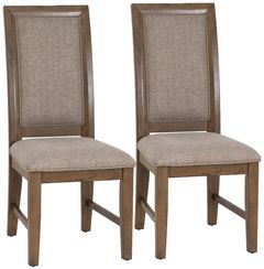 Powell® Callahan Cadeau 2-Piece Beige/Brown Side Chair Set