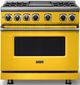 Viking® 7 Series 36" Daffodil Pro Style Dual Fuel Range with Griddle-2