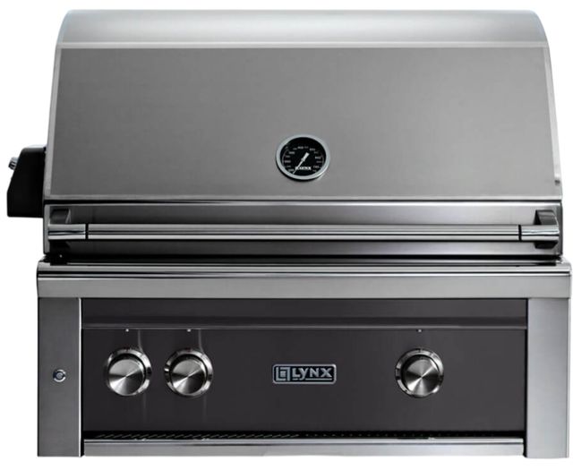 LYNX® Professional 2-Burner Obsidian Built-In Natural Gas Grill with 1 Trident Infrared Burner, 1 Ceramic Burner and Rotisserie-0