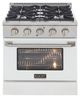Kucht Professional KNG Series 30" Stainless Steel Pro Style Propane Gas Range with White Door-0
