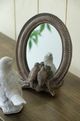 A & B Home Corella Vintage Brown Bird Mirror-5