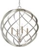 Currey & Company Roussel Contemporary Silver Leaf Orb Chandelier-1