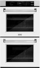 ZLINE Professional 30" Satin Stainless Steel Double Electric Wall Oven with White Matte Doors-0