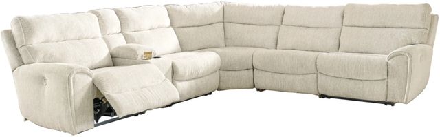 Signature Design by Ashley® Critic's Corner 6-Piece Parchment Power Reclining Sectional-0