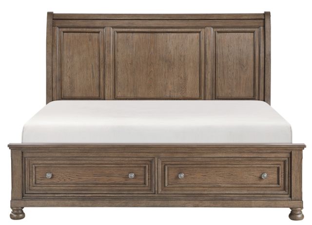 Homelegance® Bethel Antique Brown Queen Sleigh Storage Bed-2