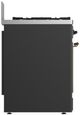 Ilve® Majestic III 30" Graphite Matte Pro Style Dual Fuel Liquid Propane Range with 5 Black Brass Burners and Burnished Trim-3