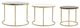 Zuo® Modern Franco 3-Piece Marble Top Nesting Coffee Tables with Brass Base-3