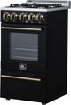 FORNO® Lamazze Alta Qualita 20" Black Freestanding Gas Range-3