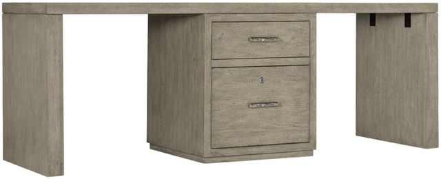 Hooker® Furniture Linville Falls Mink 84" Desk with Center Small File-0