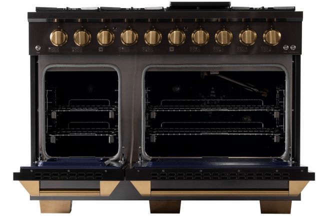 Kucht Gemstone Professional KED Series 48" Titanium Stainless Steel Pro Style Dual Fuel Liquid Propane Gas Range-3