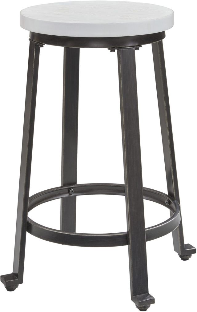 Signature Design by Ashley® Challiman Vintage White Counter Stool-0