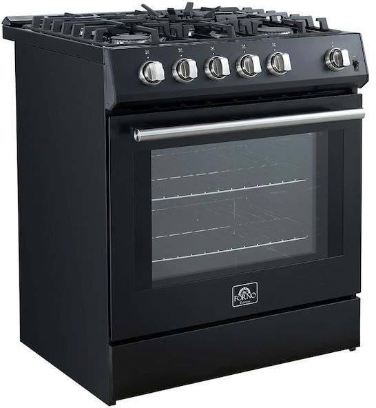 FORNO® Leonardo Espresso 30" Black Pro Style Gas Range-2