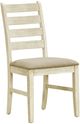 Monarch Specialties Inc. 2-Piece Antique White/Beige Linen Look 38" Upholstered Dining  Side Chairs-0