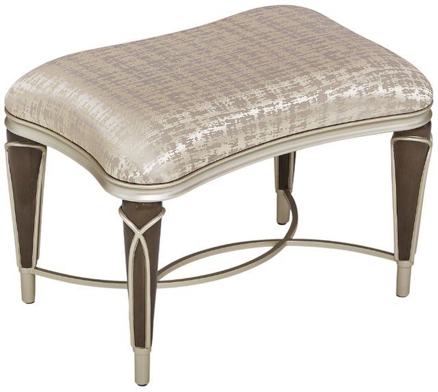 Michael Amini® Villa Cherie Beige/Hazelnut Ottoman-3