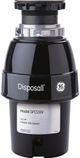 GE® 1/2 Horsepower Continuous Feed Food Waste Disposer-Black-0