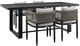 Armen Living Alegria 5-Piece Gray Aluminum/Fabric/Rope Outdoor Patio Dining Table Set-0